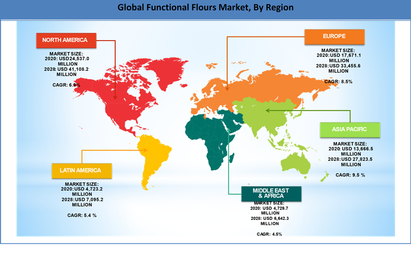 Global Functional Flours Market Regional Analysis