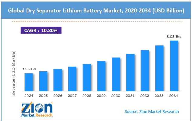 Global Dry Separator Lithium Battery Market Size